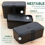lunchbox nestable - onyx black - 1500ml 