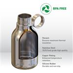 asobu butelka z miską dla psa niebieska, 975ml