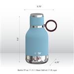asobu butelka z miską dla psa niebieska, 975ml