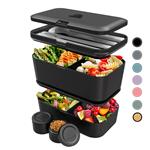 lunchbox nestable - onyx black - 1500ml 