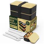 lunchbox original - black & bamboo - 1200 ml