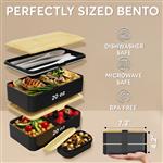 lunchbox original - black & bamboo - 1200 ml