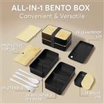 lunchbox original - black & bamboo - 1200 ml
